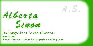 alberta simon business card